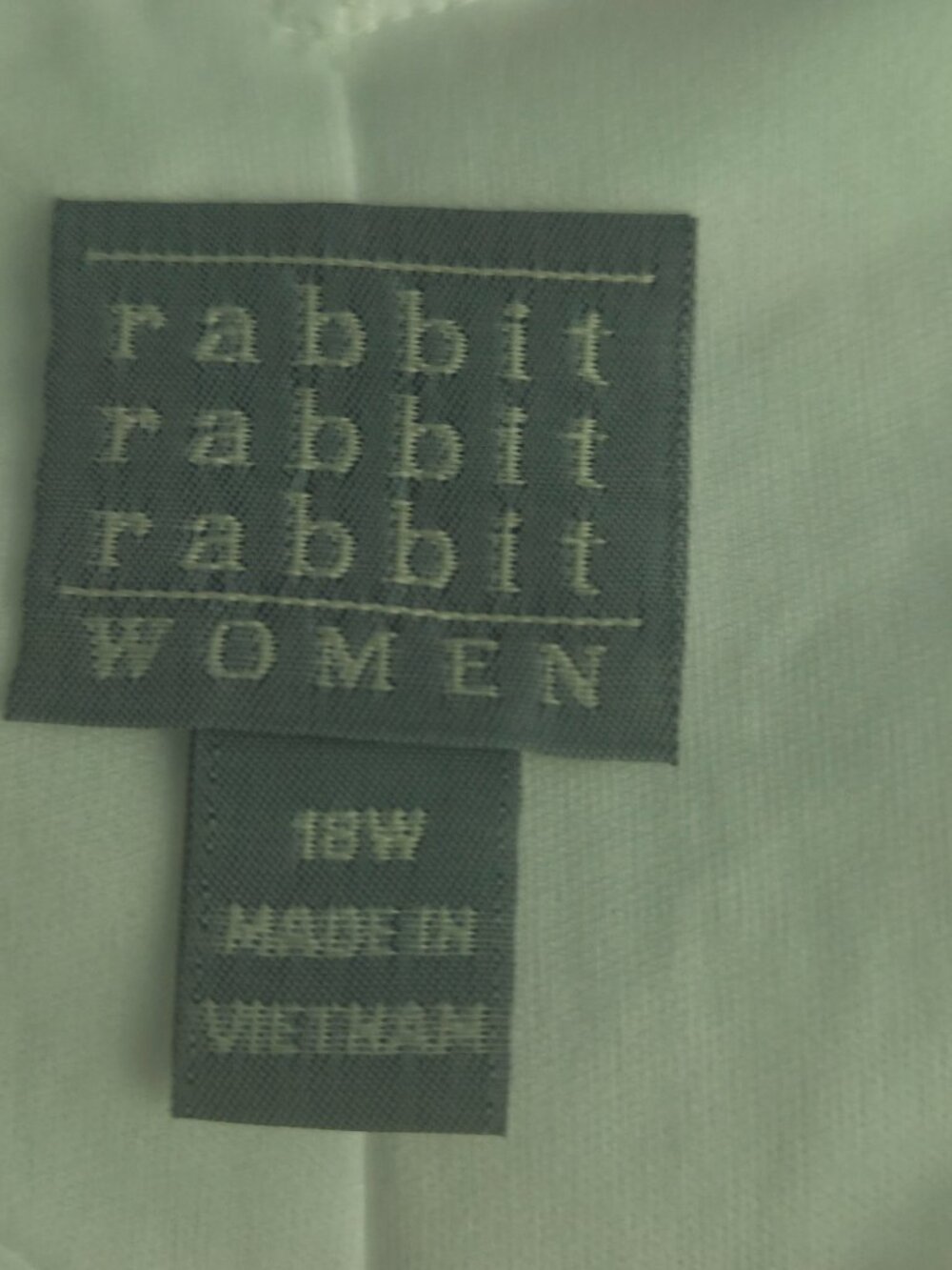 White Summer Dress-Rabbit, Rabbit, Rabbit, Size 18W - Picture 3 of 5